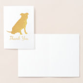 Carte Dorée Pit Bull Chien Baby shower rose fille Pitbull (Affichage)