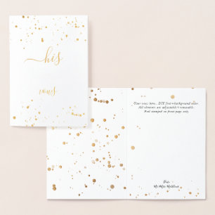 Carte Dorée PixDezines calligraphie feuille d'or Ses Vœux