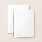 Carte Dorée PixDezines Gold B'nai Mitzvah Calligraphie moderne (Derrière avec enveloppe)