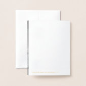 Carte Dorée PixDezines Gold B'not Mitzvah Calligraphie moderne (Derrière avec enveloppe)