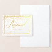 Carte Dorée PixDezines Gold Confetti/Signes de table réservés (Affichage)