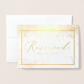 Carte Dorée PixDezines Gold Confetti/Signes de table réservés (Devant avec enveloppe)