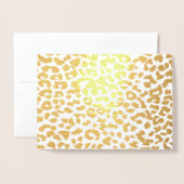 Carte Dorée PixDezines Gold Leopard Spots Merci (Devant avec enveloppe)