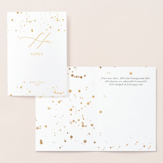 Carte Dorée PixDezines Gold Luxe Calligraphie Ses Vows (Affichage)
