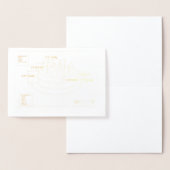 Carte Dorée Plan de gâteau d'anniversaire de l'ingénieur (Affichage)