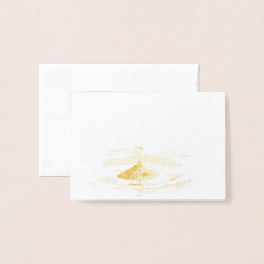 Carte Dorée Pluie (Devant avec enveloppe)