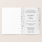 Carte Dorée Points Confetti Argent Élégants | Arrière - plan b (Intérieur)