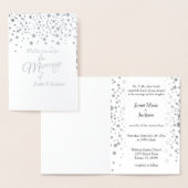 Carte Dorée Points Confetti Argent Élégants | Arrière - plan b (Affichage)