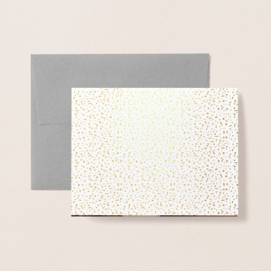 Carte Dorée Points Confetti Art Déco Merci Mariage moderne (Derrière avec enveloppe)