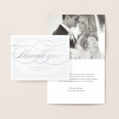 Carte Dorée Points Confetti Classic Script Mariage Merci (Affichage)