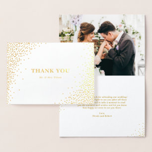 Carte Dorée Points Confetti de l'huile d'or moderne Mariage I