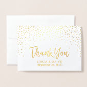Carte Dorée Points Confetti de l'huile d'or moderne Merci Mari (Devant avec enveloppe)