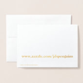 Carte Dorée Points de feuille d'or (Derrière avec enveloppe)