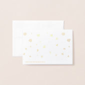 Carte Dorée points peints à la main (Derrière avec enveloppe)