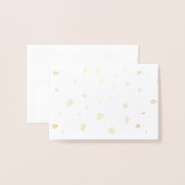 Carte Dorée points peints à la main (Devant avec enveloppe)