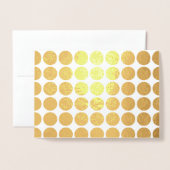 Carte Dorée Pois d'or sur White Happy Birthday (Devant avec enveloppe)