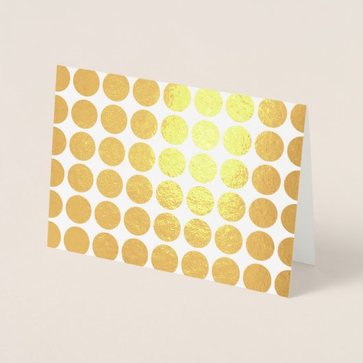 Carte Dorée Pois d'or sur White Happy Birthday (Devant)