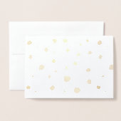 Carte Dorée pois peint à la main (Devant avec enveloppe)