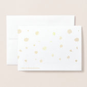 Carte Dorée pois peint à la main (Derrière avec enveloppe)