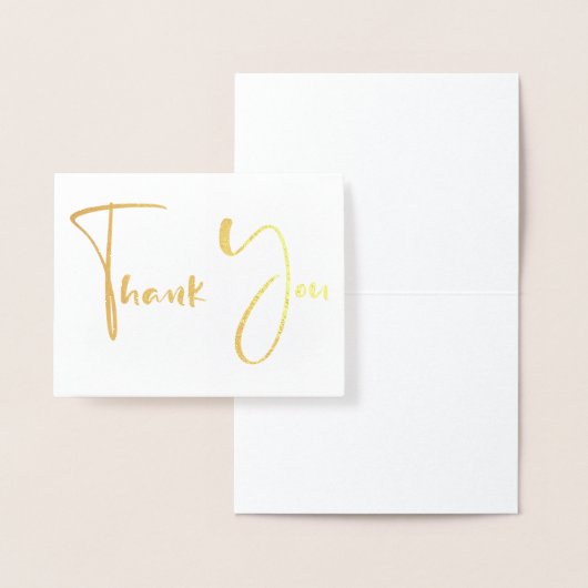 Carte Dorée Police de script fantaisie | MERCI (Affichage)