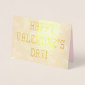 Carte Dorée Police en forme de coeur minuscule Heureuse Sainte (Devant)