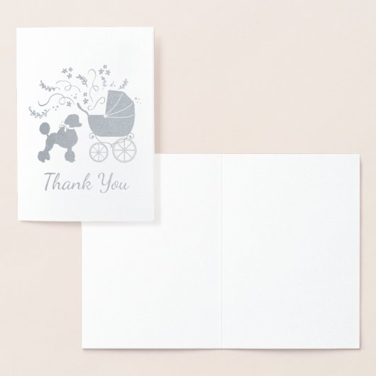 Carte Dorée Poodle Chien Baby shower Chien Chien Chien Chien C (Affichage)