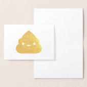 Carte Dorée Poop souriant d'or (Affichage)