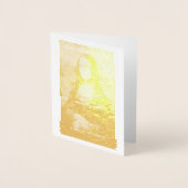 Carte Dorée PORTEZ JUSTE UNE MASK MONA LISA Gold Foil Card (Devant)