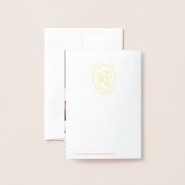 Carte Dorée Pour nous Un enfant est né Noel d'or manuscrit (Derrière avec enveloppe)