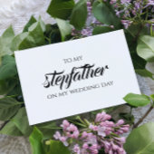 Carte Dorée Pour Stepfather Mariage Merci Silver