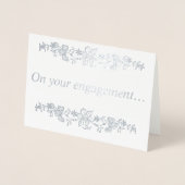 Carte Dorée Pour vos fiançailles… Argent (Devant)