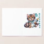 Carte Dorée Premier anniversaire de bébé. (Intérieur)