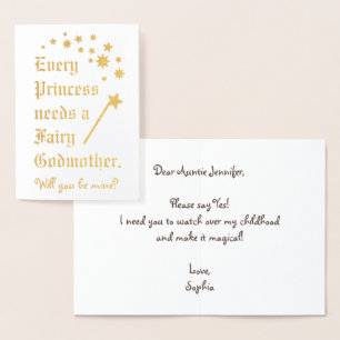 Carte Dorée Princesse a besoin d'une fée Godmère Magic Wand St