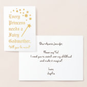 Carte Dorée Princesse a besoin d'une fée Godmère Magic Wand St (Affichage)