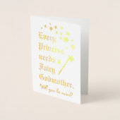 Carte Dorée Princesse a besoin d'une fée Godmère Photo Gold St (Devant)