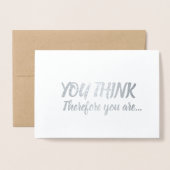 Carte Dorée Promotion Félicitations Silver Grey Vous Pensez (Devant avec enveloppe)