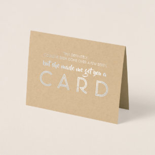 Carte Dorée Proposition amusante de Groomsman - Made Me Obtene