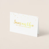 Carte Dorée Proposition Bridesmaid | Or Confetti élégant (Devant)