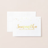 Carte Dorée Proposition Bridesmaid | Or Confetti élégant (Devant avec enveloppe)