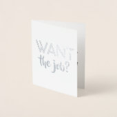 Carte Dorée Proposition Drôle Groomsman - Vous Voulez Le Trava (Devant)