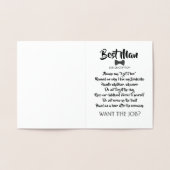 Carte Dorée Proposition Drôle Groomsman - Vous Voulez Le Trava (Intérieur)