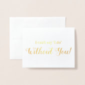 Carte Dorée Proposition d'une fête de mariée florale d'aquarel (Devant avec enveloppe)