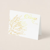 CARTE DORÉE PROTÉA OR & BLANC ÉLÉGANT (Devant)