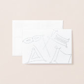 Carte Dorée Purim (homonymie) (Devant avec enveloppe)