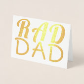 Carte Dorée RAD DAD | Real Gold Foil | Texte personnalisé (Devant)