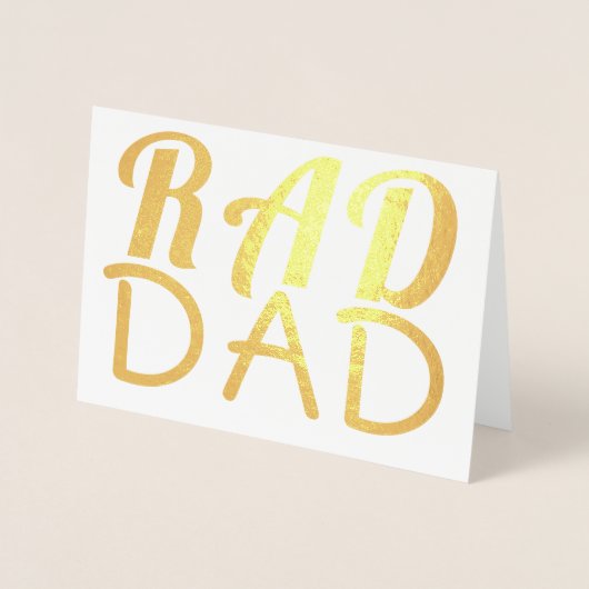 Carte Dorée RAD DAD | Real Gold Foil | Texte personnalisé (Devant)