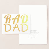 Carte Dorée RAD DAD | Real Gold Foil | Texte personnalisé (Affichage)