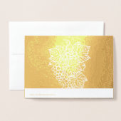 Carte Dorée Raisins sur la Vigne | Fruits Magnifiques (Derrière avec enveloppe)