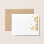 Carte Dorée Rats originaux Bambou peinture 2020 Luxe Foil GC2 (Derrière avec enveloppe)