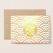 Carte Dorée Rats originaux Bambou peinture 2020 Luxury Foil GC (Devant avec enveloppe)